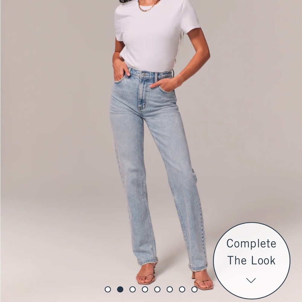 Abercrombie Ultra High Rise 90s Straight Leg Jeans